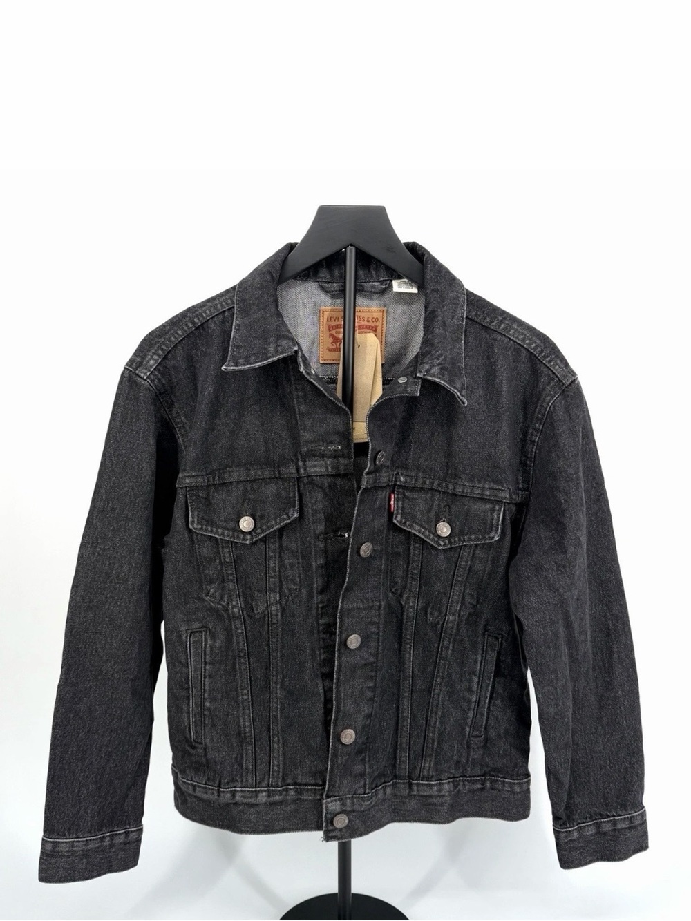 Levi's Ex-Boyfriend Fringe Trucker Denim Jacket Women’s Size M NWT - Picture 3 of 16